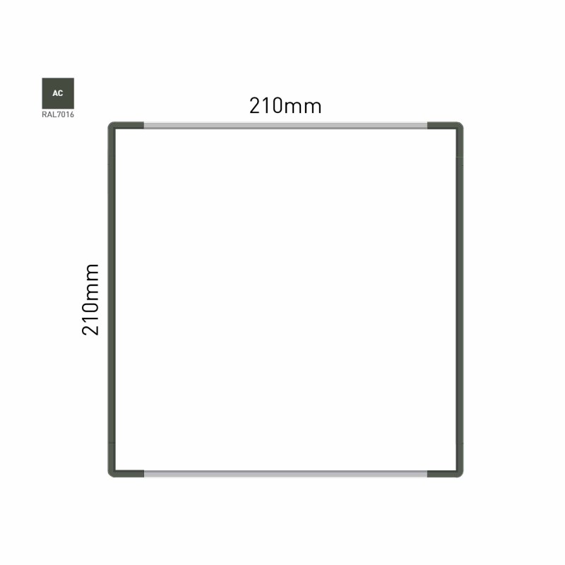 Cartello modulare intercambiabile a parete signcode color wall 210x210 mm HxB AC-antracite-RAL7016