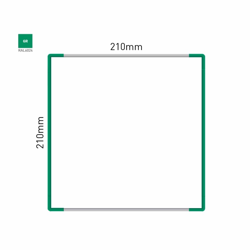 Cartello modulare intercambiabile a parete signcode color wall 210x210 mm HxB GR-verde-RAL6024
