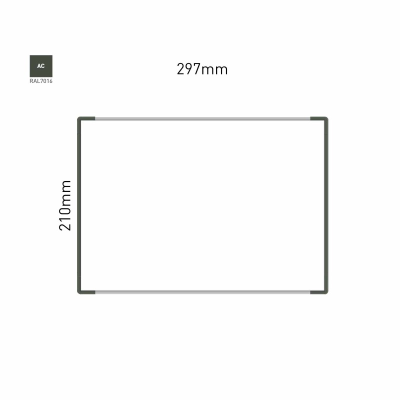 Cartello modulare intercambiabile a parete signcode color wall 210x297 mm HxB AC-antracite-RAL7016