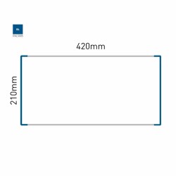 Cartello modulare intercambiabile a parete signcode color wall 210x420 mm HxB BL-blu-RAL5005