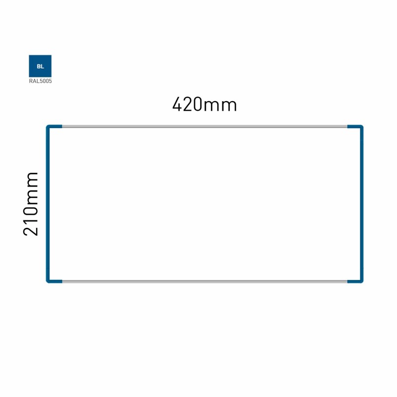 Cartello modulare intercambiabile a parete signcode color wall 210x420 mm HxB BL-blu-RAL5005
