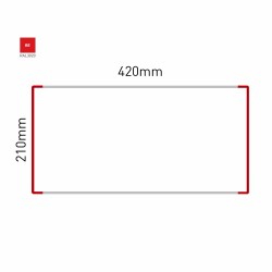 Cartello modulare intercambiabile a parete signcode color wall 210x420 mm HxB RE-rosso-RAL3020