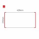 Cartello modulare intercambiabile a parete signcode color wall 210x420 mm HxB RE-rosso-RAL3020