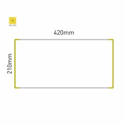 Cartello modulare intercambiabile a parete signcode color wall 210x420 mm HxB YE-giallo-RAL1023