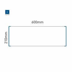 Cartello modulare intercambiabile a parete signcode color wall 210x600 mm HxB BL-blu-RAL5005