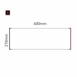 Cartello modulare intercambiabile a parete signcode color wall 210x600 mm HxB BR-marrone-RAL8019
