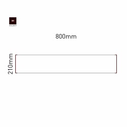 Cartello modulare intercambiabile a parete signcode color wall 210x800 mm HxB BR-marrone-RAL8019