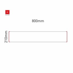Cartello modulare intercambiabile a parete signcode color wall 210x800 mm HxB RE-rosso-RAL3020