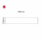 Cartello modulare intercambiabile a parete signcode color wall 210x800 mm HxB RE-rosso-RAL3020
