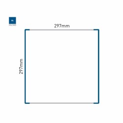 Cartello modulare intercambiabile a parete signcode color wall 297x297 mm HxB BL-blu-RAL5005