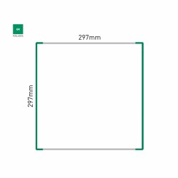 Cartello modulare intercambiabile a parete signcode color wall 297x297 mm HxB GR-verde-RAL6024
