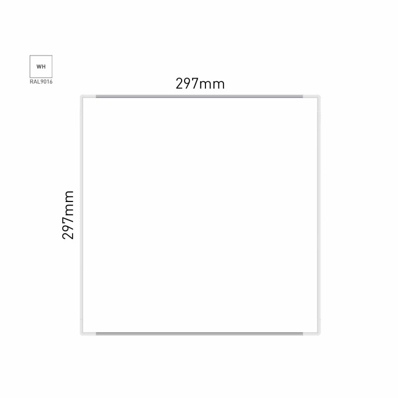 Cartello modulare intercambiabile a parete signcode color wall 297x297 mm HxB WH-bianco-RAL9016