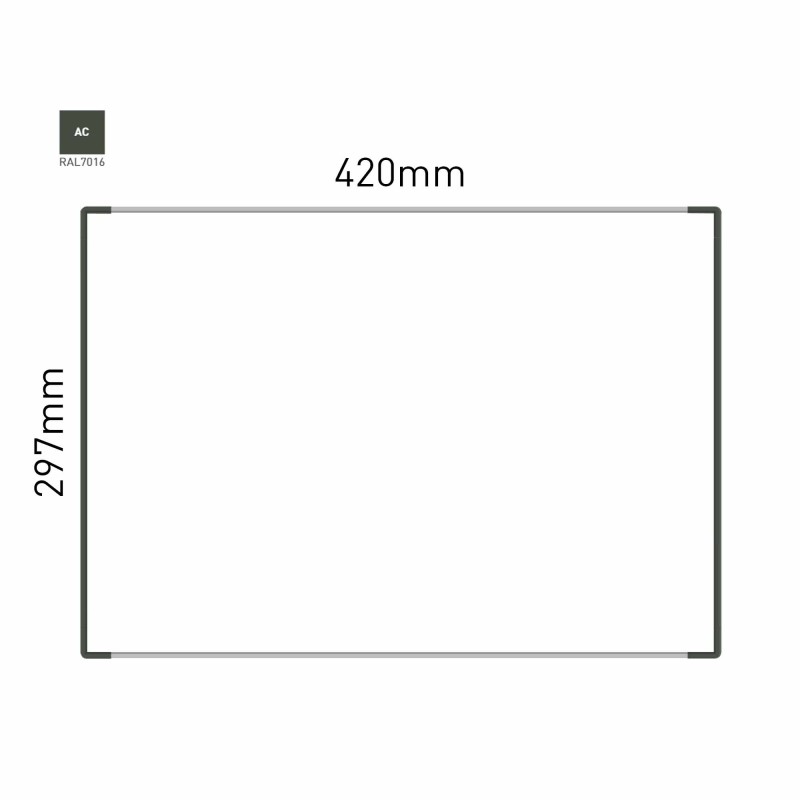 Cartello modulare intercambiabile a parete signcode color wall 297x420 mm HxB AC-antracite-RAL7016