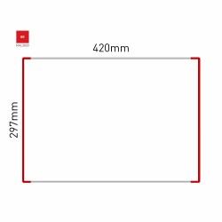 Cartello modulare intercambiabile a parete signcode color wall 297x420 mm HxB RE-rosso-RAL3020
