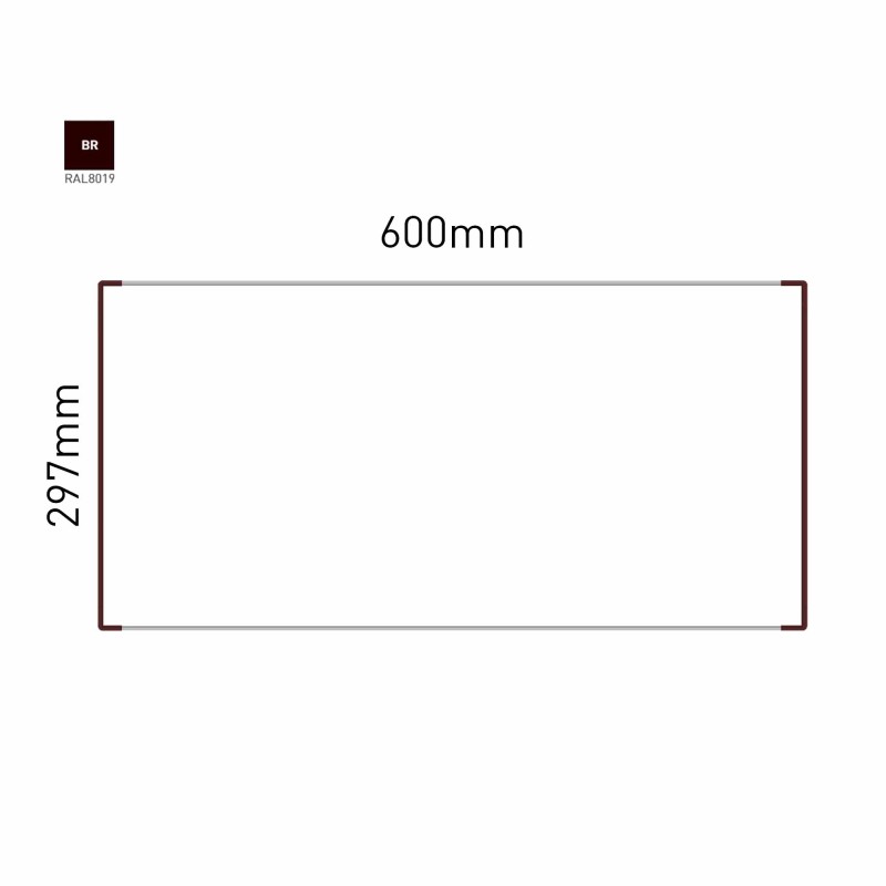 Cartello modulare intercambiabile a parete signcode color wall 297x600 mm HxB BR-marrone-RAL8019