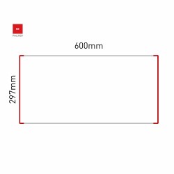 Cartello modulare intercambiabile a parete signcode color wall 297x600 mm HxB RE-rosso-RAL3020