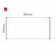 Cartello modulare intercambiabile a parete signcode color wall 297x600 mm HxB RE-rosso-RAL3020