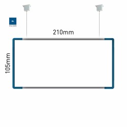 Cartello modulare intercambiabile a sospensione signcode color suspension 105x210 mm HxB BL-blu-RAL5005