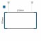 Cartello modulare intercambiabile a sospensione signcode color suspension 105x210 mm HxB BL-blu-RAL5005