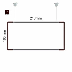 Cartello modulare intercambiabile a sospensione signcode color suspension 105x210 mm HxB BR-marrone-RAL8019