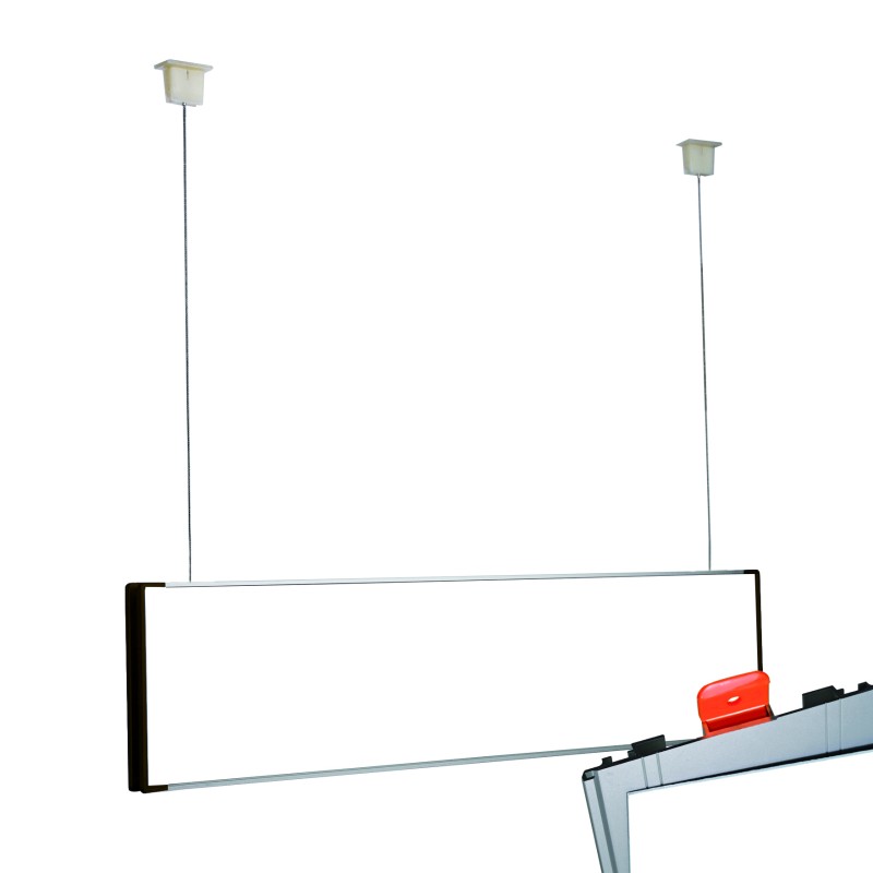 Cartello modulare intercambiabile a sospensione signcode color suspension 210x420 mm HxB BR-marrone-RAL8019