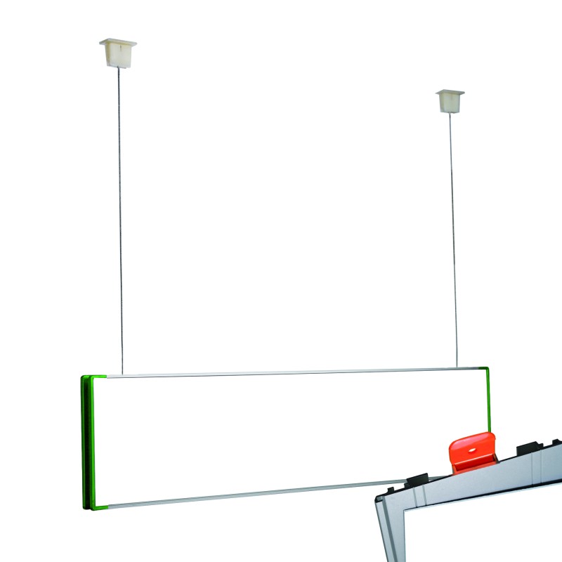 Cartello modulare intercambiabile a sospensione signcode color suspension 210x420 mm HxB GR-verde-RAL6024