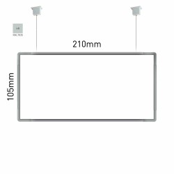 Cartello modulare intercambiabile a sospensione signcode color suspension 105x210 mm HxB LG-grigio chiaro-RAL7035