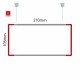 Cartello modulare intercambiabile a sospensione signcode color suspension 105x210 mm HxB RE-rosso-RAL3020