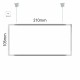 Cartello modulare intercambiabile a sospensione signcode color suspension 105x210 mm HxB WH-bianco-RAL9016