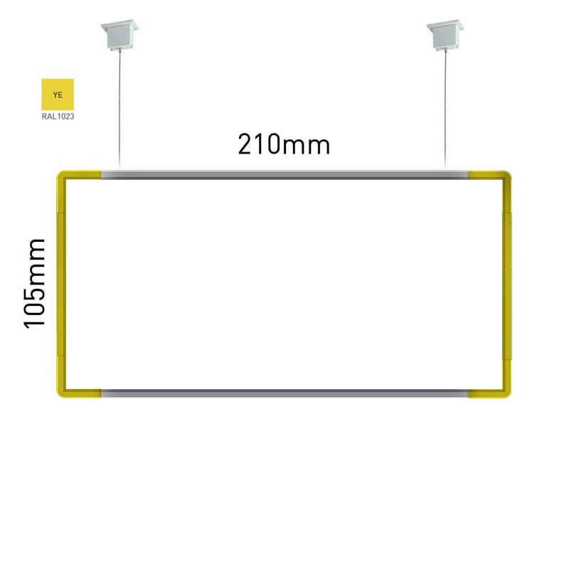 Cartello modulare intercambiabile a sospensione signcode color suspension 105x210 mm HxB YE-giallo-RAL1023