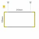Cartello modulare intercambiabile a sospensione signcode color suspension 105x210 mm HxB YE-giallo-RAL1023