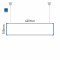 Cartello modulare intercambiabile a sospensione signcode color suspension 105x420 mm HxB BL-blu-RAL5005