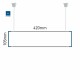 Cartello modulare intercambiabile a sospensione signcode color suspension 105x420 mm HxB BL-blu-RAL5005