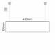 Cartello modulare intercambiabile a sospensione signcode color suspension 105x420 mm HxB LG-grigio chiaro-RAL7035