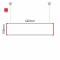 Cartello modulare intercambiabile a sospensione signcode color suspension 105x420 mm HxB RE-rosso-RAL3020