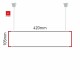 Cartello modulare intercambiabile a sospensione signcode color suspension 105x420 mm HxB RE-rosso-RAL3020