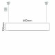 Cartello modulare intercambiabile a sospensione signcode color suspension 105x600 mm HxB LG-grigio chiaro-RAL7035