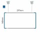 Cartello modulare intercambiabile a sospensione signcode color suspension 148x297 mm HxB BL-blu-RAL5005