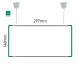 Cartello modulare intercambiabile a sospensione signcode color suspension 148x297 mm HxB GR-verde-RAL6024