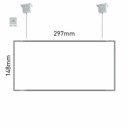 Cartello modulare intercambiabile a sospensione signcode color suspension 148x297 mm HxB LG-grigio chiaro-RAL7035