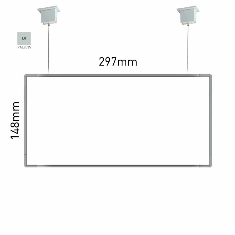 Cartello modulare intercambiabile a sospensione signcode color suspension 148x297 mm HxB LG-grigio chiaro-RAL7035