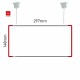 Cartello modulare intercambiabile a sospensione signcode color suspension 148x297 mm HxB RE-rosso-RAL3020