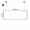 Cartello modulare intercambiabile a sospensione signcode color suspension 148x420 mm HxB BL-blu-RAL5005