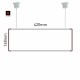 Cartello modulare intercambiabile a sospensione signcode color suspension 148x420 mm HxB BR-marrone-RAL8019