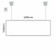 Cartello modulare intercambiabile a sospensione signcode color suspension 148x420 mm HxB LG-grigio chiaro-RAL7035