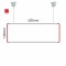 Cartello modulare intercambiabile a sospensione signcode color suspension 148x420 mm HxB RE-rosso-RAL3020