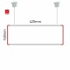 Cartello modulare intercambiabile a sospensione signcode color suspension 148x420 mm HxB RE-rosso-RAL3020