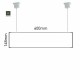 Cartello modulare intercambiabile a sospensione signcode color suspension 148x600 mm HxB AC-antracite-RAL7016