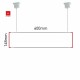 Cartello modulare intercambiabile a sospensione signcode color suspension 148x600 mm HxB RE-rosso-RAL3020