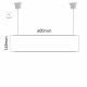 Cartello modulare intercambiabile a sospensione signcode color suspension 148x600 mm HxB WH-bianco-RAL9016